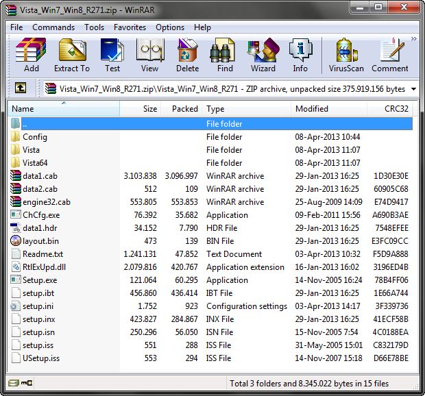 WinRAR screenshot (620 pix)