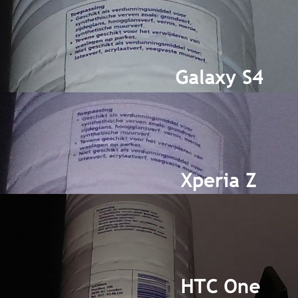 Camera-vergelijking Galaxy S4, Xperia Z en HTC One voor shootout S4/XperiaZ/One