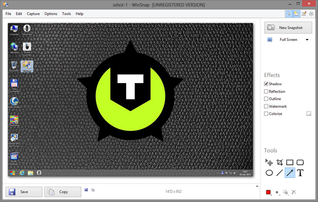 WinSnap screenshot (620 pix)