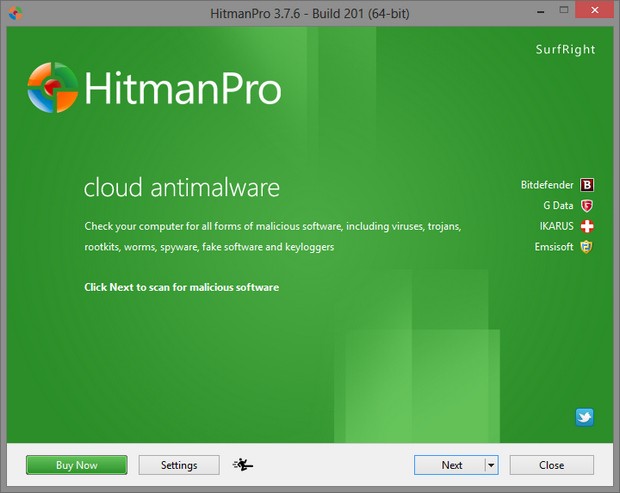 HitmanPro 3.7.5 bèta screenshot (620 pix)