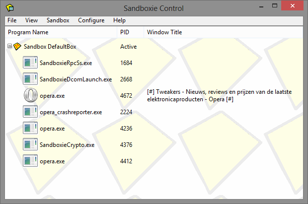 Sandboxie screenshot (620 pix) Sandboxie screenshot (620 pix)