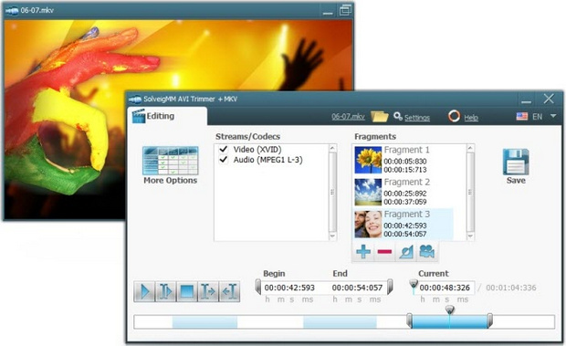 SolveigMM AVI Trimmer 2.0 screenshot (620 pix)