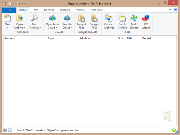 PowerArchiver 2013 screenshot (620 pix)