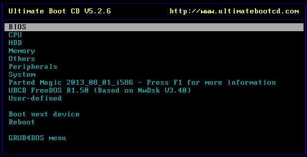 Ultimate Boot CD 5.2.6