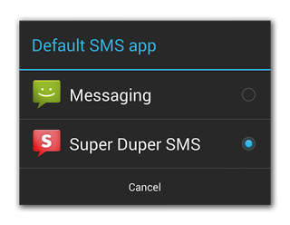 Android: sms-app kiezen