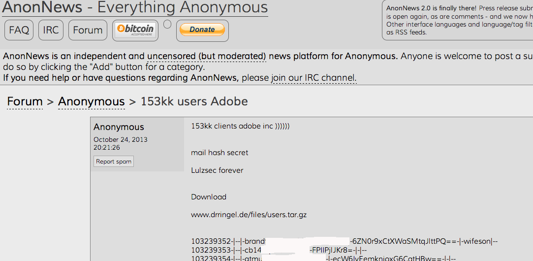 AnonNews: accounts Adobe