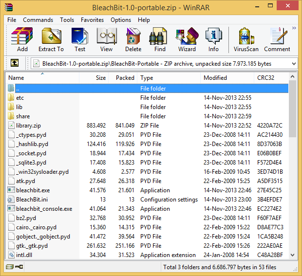 WinRAR screenshot (620 pix) WinRAR screenshot (620 pix)