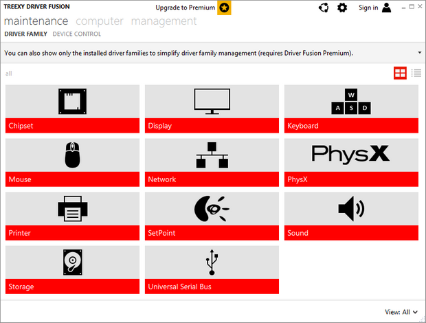 Driver Fusion 1.9.0 screenshot (620 pix)