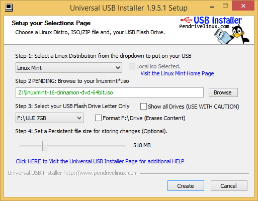 Universal USB Installer screenshot