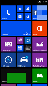 Nokia Lumia 150 - live tiles