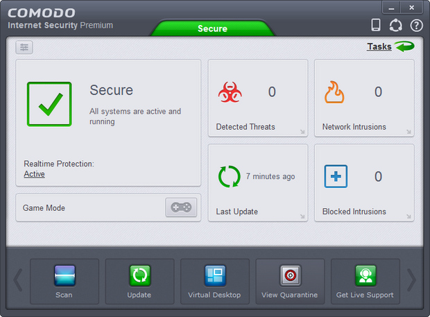 Comodo Internet Security 2013 screenshot (620 pix)