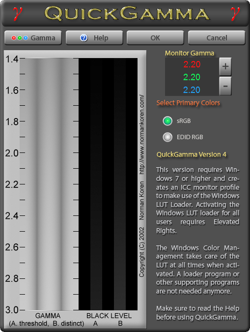 QuickGamma 2.0.0.1 screenshot QuickGamma 4.0.0.2 screenshot