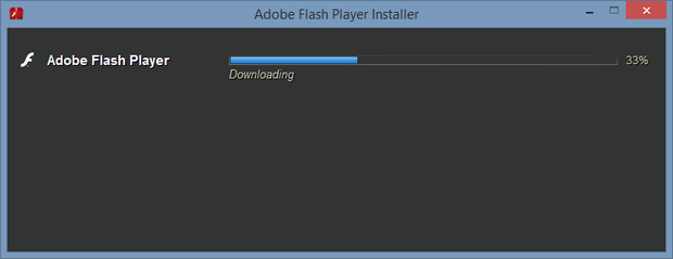 Adobe Flash Player installatie screenshot (620 pix)