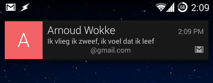 Heads Up-functie in Android 4.4
