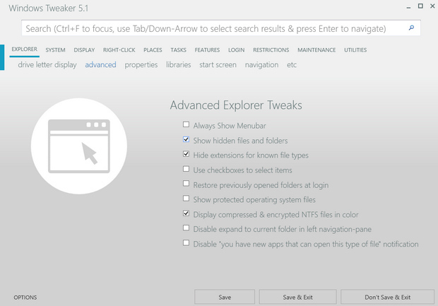 Windows Tweaker screenshot Windows Tweaker screenshot