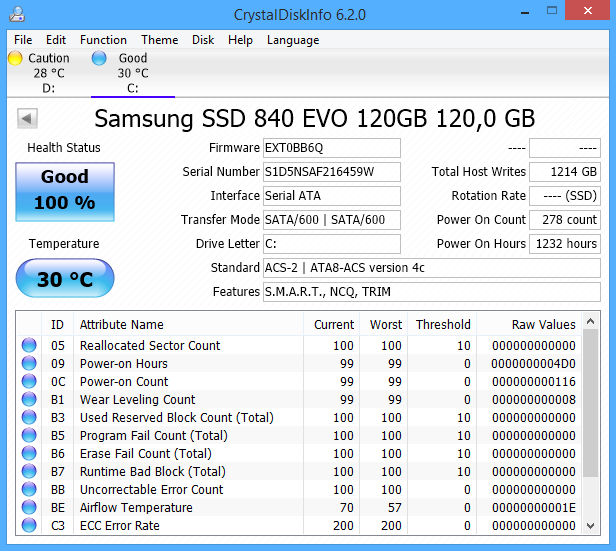 CrystalDiskInfo screenshot (620 pix)