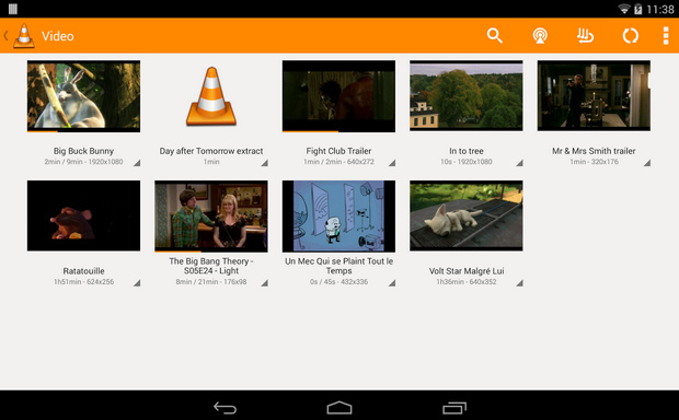 VLC for Android screenshot (620 pix)
