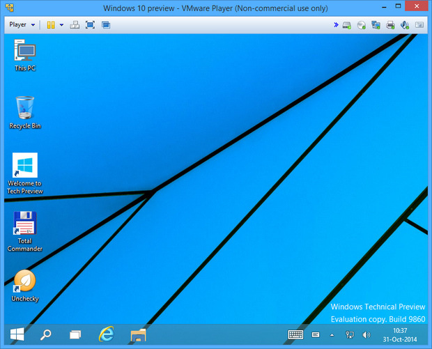 VMware Player 6.0 screenshot (620 pix)