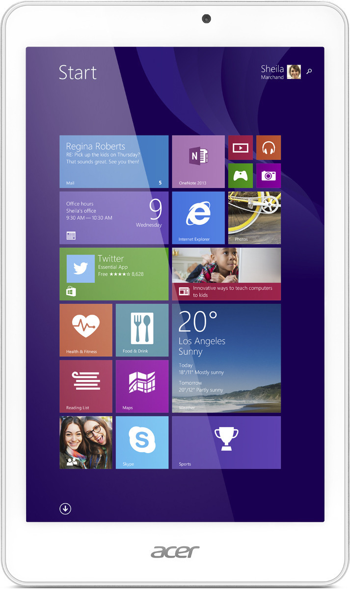 Acer Iconia Tab 8 W1-810 (Windows 8.1) Wit: beste prijzen, echte