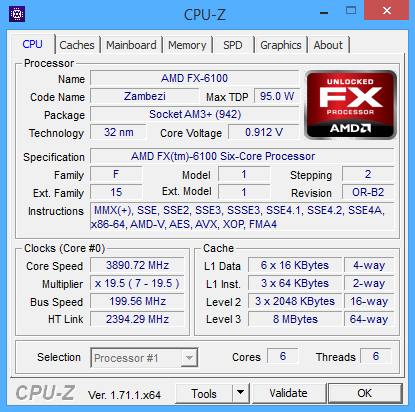 CPU-Z 1.70.1 screenshot