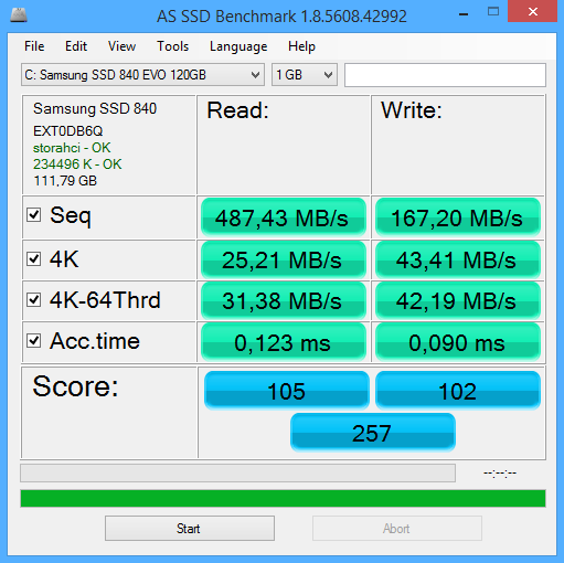 AS SSD Benchmark screenshot
