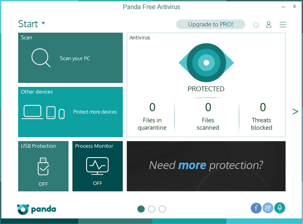 Panda Cloud Antivirus 2016 screenshot (620 pix) Panda Free Antivirus 2016 screenshot (620 pix)