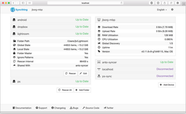 Syncthing screenshot (620 pix) Syncthing screenshot (620 pix)