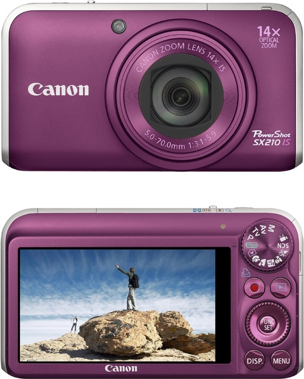 Specificaties van Canon PowerShot SX210 IS Paars - Tweakers