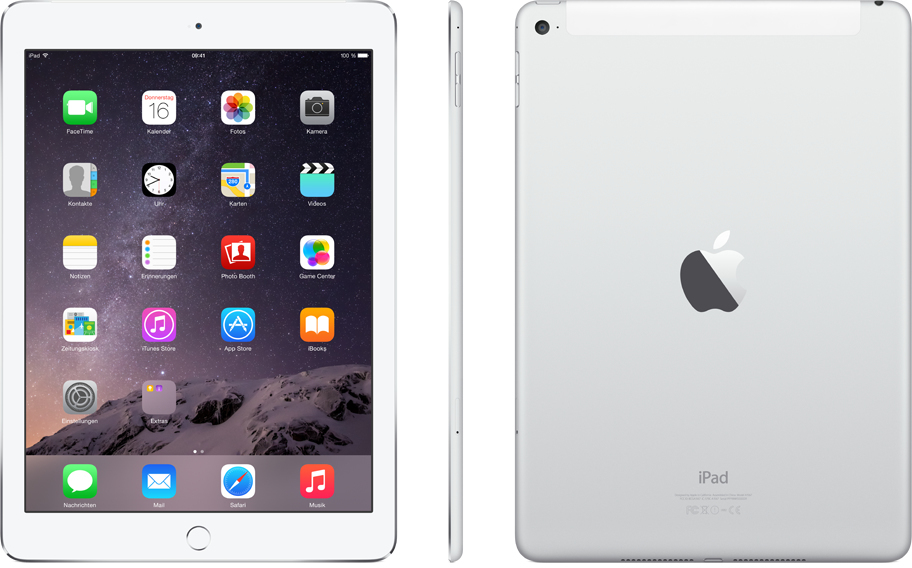 Specificaties van Apple iPad Air 2 Wi-Fi + Cellular 64GB Zilver