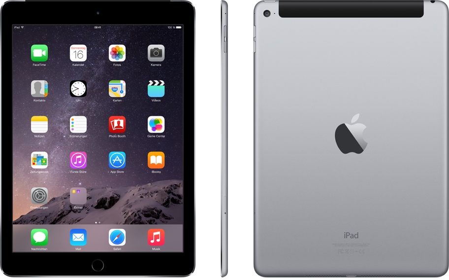 Specificaties van Apple iPad Air 2 Wi-Fi + Cellular 16GB