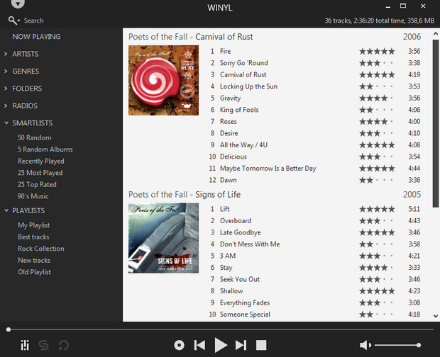 Winyl screenshot (620 pix)