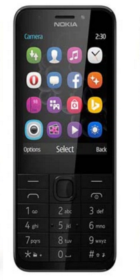 Nokia 230 Dual SIM smartphone (7,11 cm (2,8 inch), 16 MB, 2 megapixels, besturingssysteem Series 30 ), Nokia 230, zilver