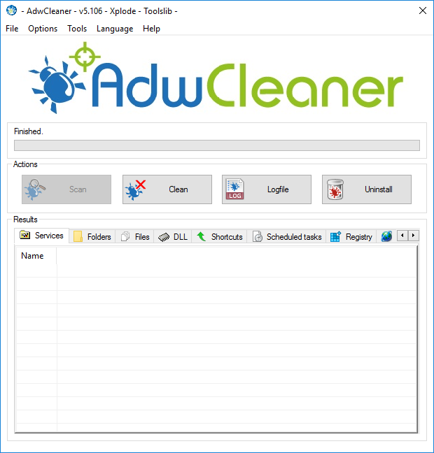 AdwCleaner screenshot AdwCleaner screenshot