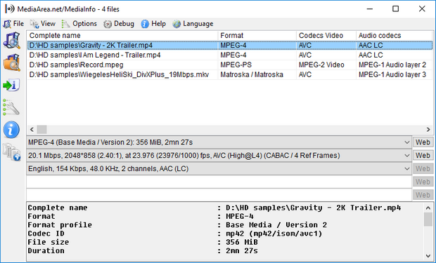 MediaInfo screenshot (620 pix) MediaInfo screenshot (620 pix)