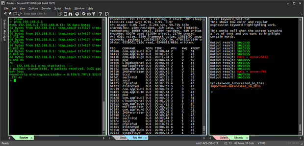 SecureCRT 8 screenshot (620 pix)