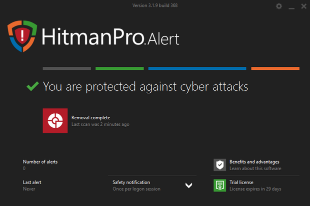 HitmanPro.Alert 3 screenshot (620 pix)
