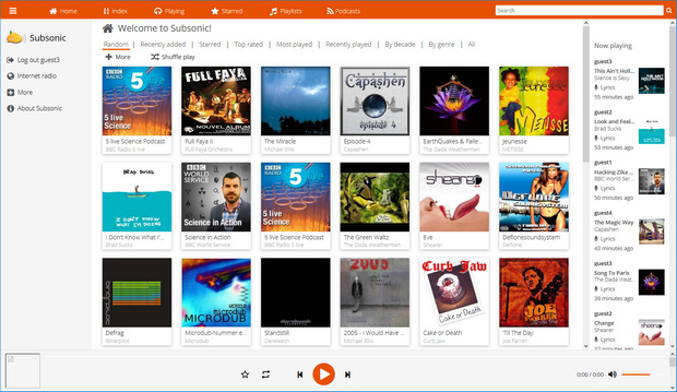 Subsonic 6.0 screenshot (620 pix)