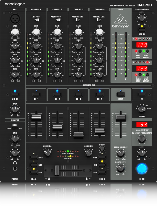 Behringer DJX750 Pro Mixer 5-Kanal DJ Mixer: beste prijzen, echte