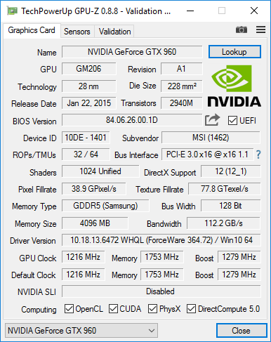 GPU-Z 0.8.8 screenshot