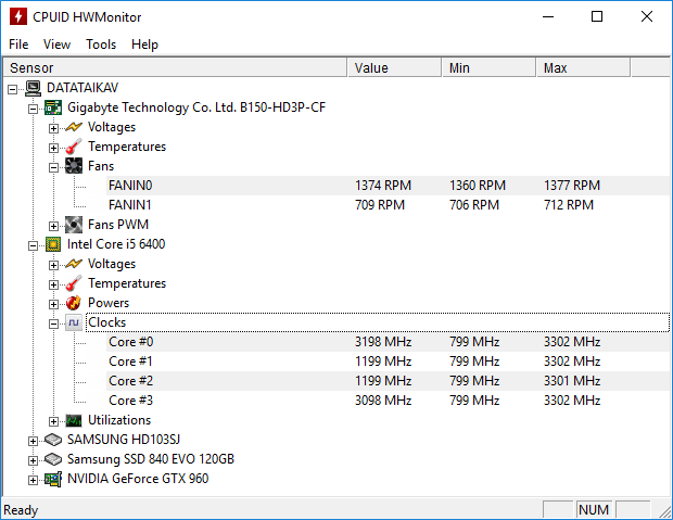 HWMonitor 1.29 screenshot HWMonitor 1.29 screenshot