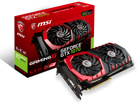 MSI GeForce GTX 1070 GAMING X 8G: beste prijs - Tweakers