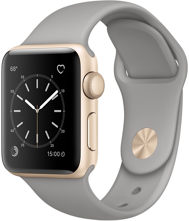 Apple Watch Series 2 (Sportbandje, 38mm) Goud (Grijs) kopen? - Prijzen -  Tweakers