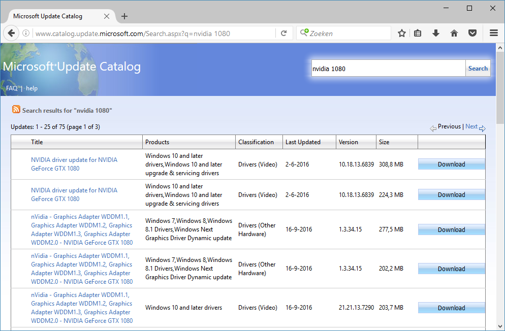 カタログ microsoft update