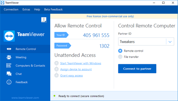TeamViewer 12.0 screenshot