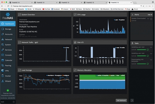 FreeNAS 10 screenshot (620 pix)