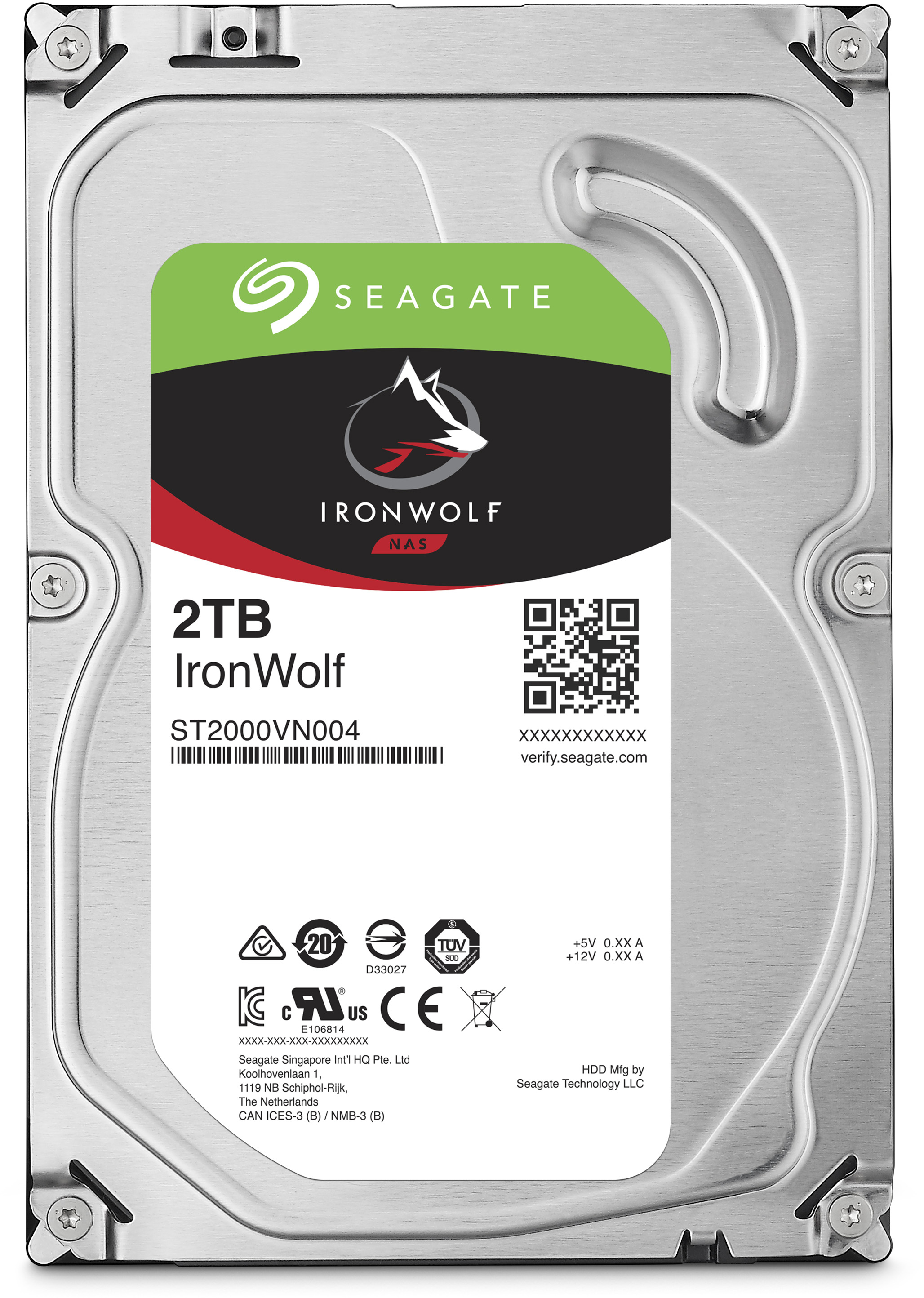 SEAGATE IronWolf 2TB ST2000VN009 2台セット 4本セット】Seagate IronWolf ST2000VN009 2TB 3.5インチ NAS用