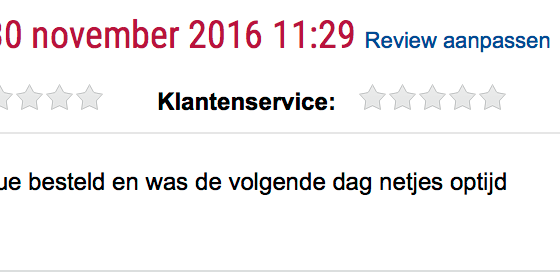 Shopreview aanpassen oud