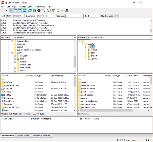 FileZilla 3.23.0 screenshot (620 pix) FileZilla 3.23.0 screenshot (620 pix)