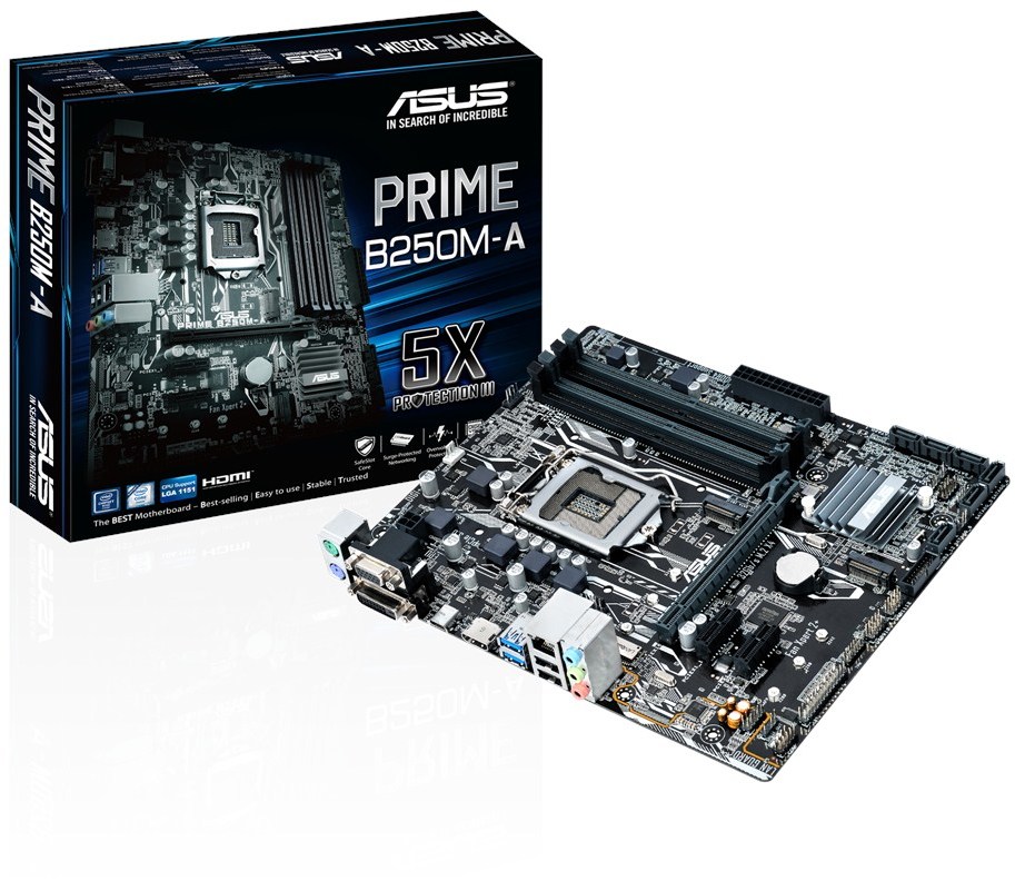 マザーボード ASUS PRIME B250M-A + INTEL CORE I5-7500 ASUS Prime B250M-A: beste prijzen, echte reviews en specificaties