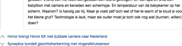 Volgende / vorige links onder reacties